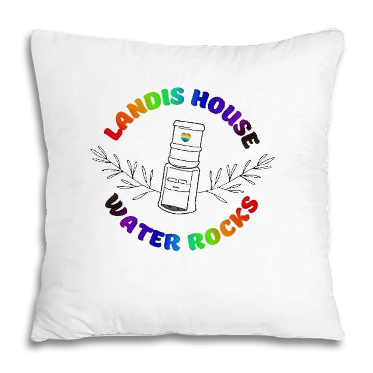 Lhwr Landis House Water Rocks Colorful Pillow