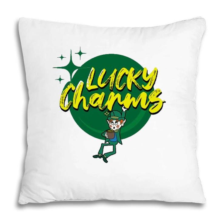 Lucky Charms Leprechaun St Patricks Day Pillow