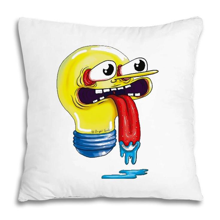 Mad Light Bulb Halloween Party Pillow