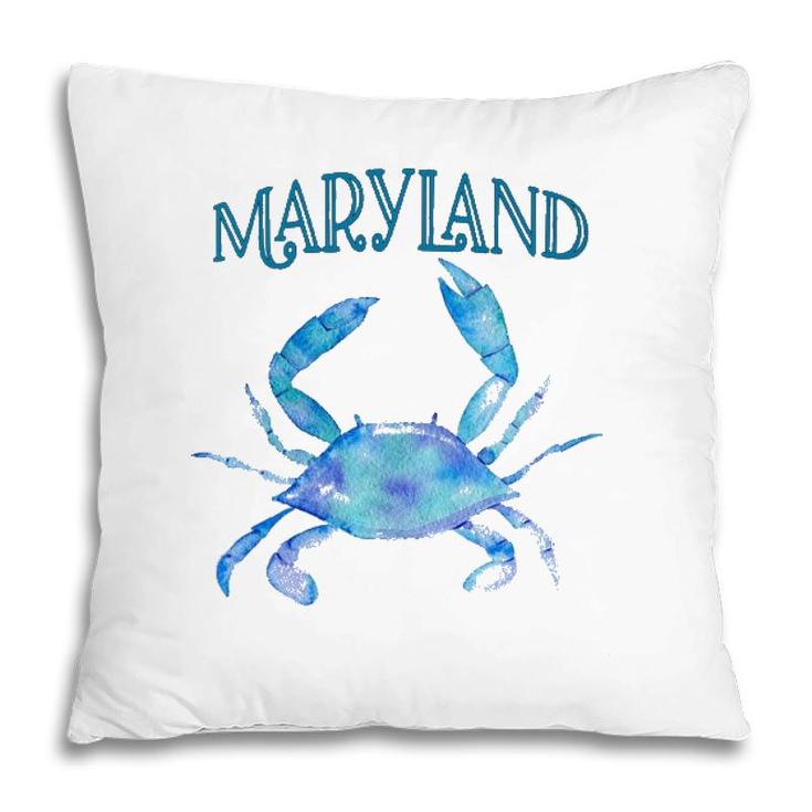 Maryland Beautiful Chesapeake Bay Blue Crab - Maryland  Pillow