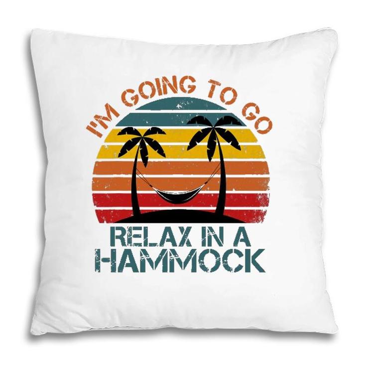 Mens Funny Sunset Hammock Quote Summer Beach Party Cool Hammock Pillow