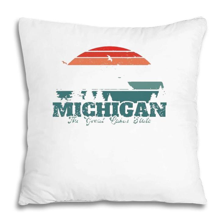 Michigan The Great Lakes State Proud Michigander Pillow