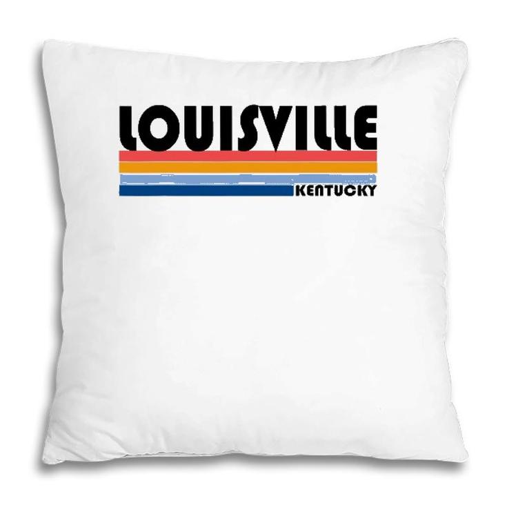 Modern Retro Style Louisville Ky Pillow