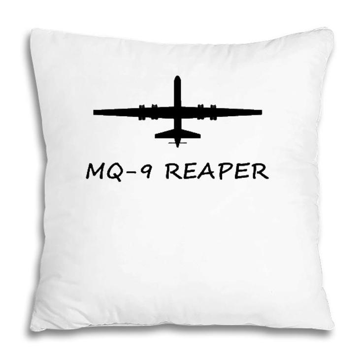Mq-9 Reaper Drone Aircraft American Flag Demon  Pillow