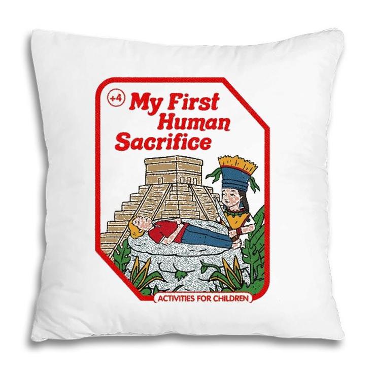 My First Human Sacrifice Occult Goth Vintage Childgame Pillow