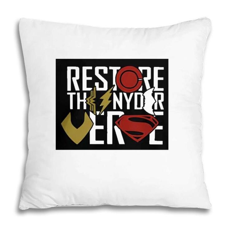 Official Restore The Snyderverse Superhero Pillow