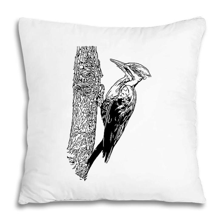 Pileated Woodpecker Bird Lover Gift Pillow