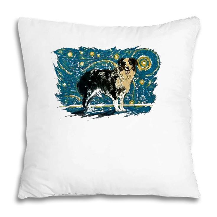 Retro Vintage Style Australian Shepherd Pillow