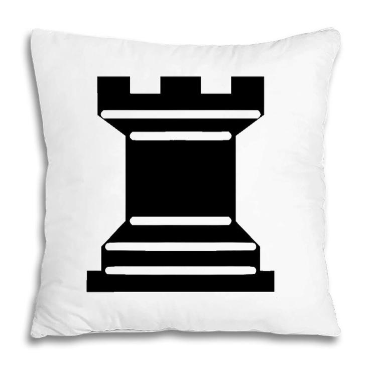 Rook Chess Piece Strategy Board Game Graphic Tee Pillow