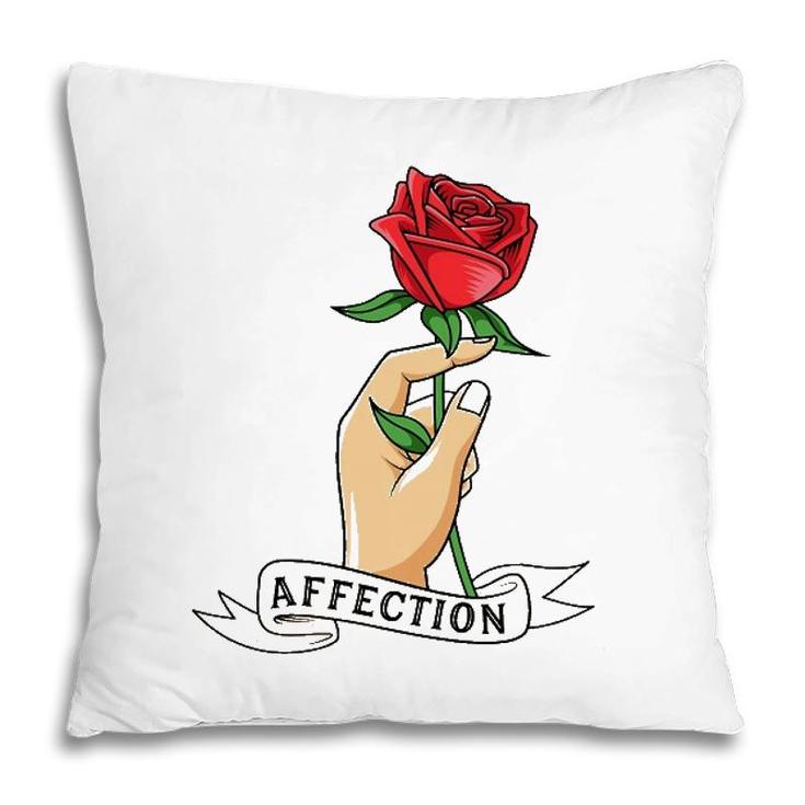 Rose Hand Affection Floral Novelty Pillow
