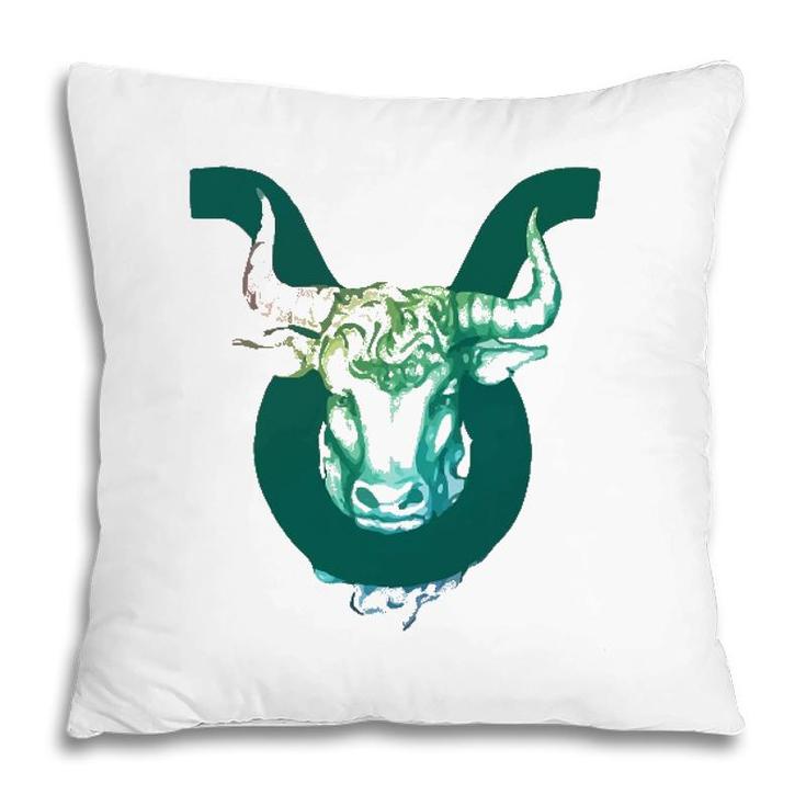 Taurus Watercolor Zodiac Gift Pillow