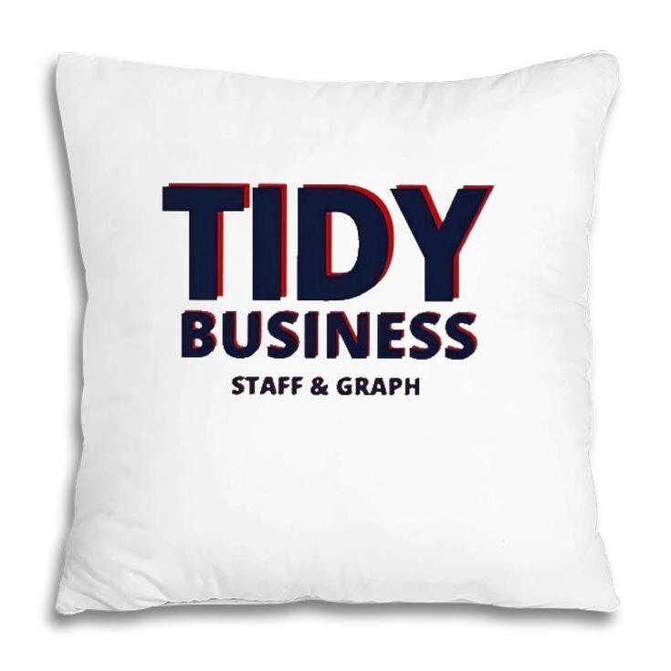 Tidy Business Staff And Graph Pillow