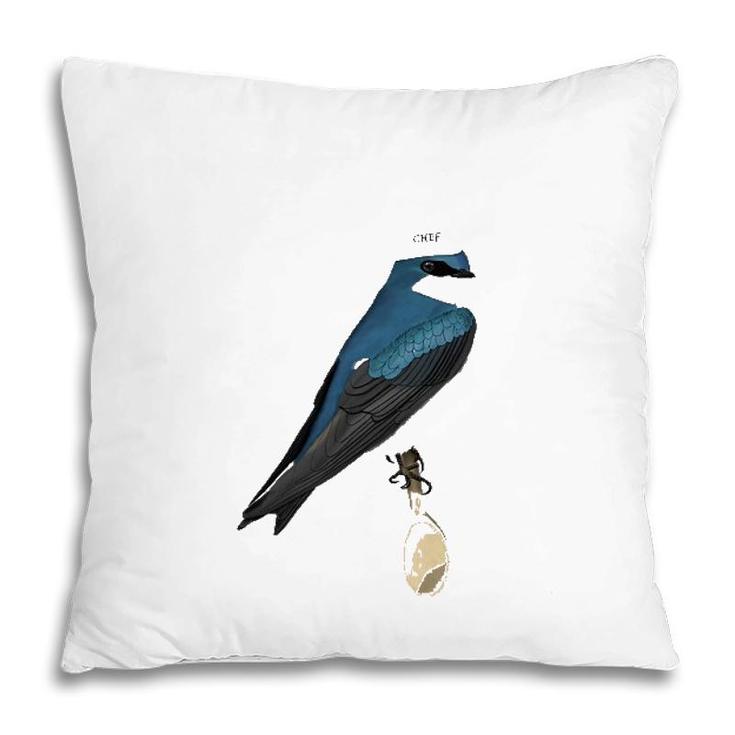Tree Swallow Kitchen Chef Hat Cooking Funny Bird Pillow