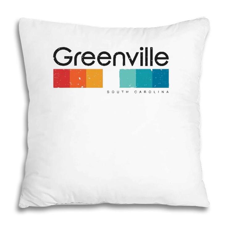 Vintage Greenville Sc South Carolina Usa Retro Design Pillow