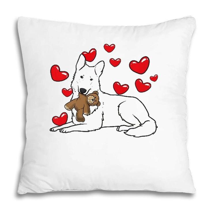 White Swiss Shepherd Dog Stuffed Animal Berger Blanc Suisse  Pillow