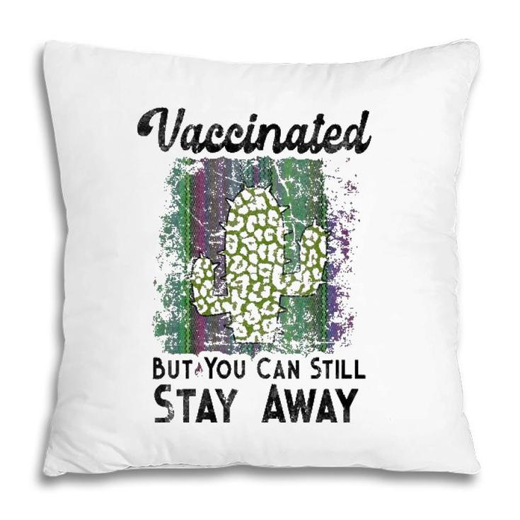 Womens Im Vaccinated But You Can Still Stay Away From Me Introvert V-Neck Pillow