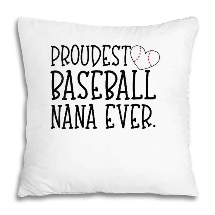 Womens Proudest Baseball Nana Ever Cute Baseball Player Grandson V-Neck Pillow