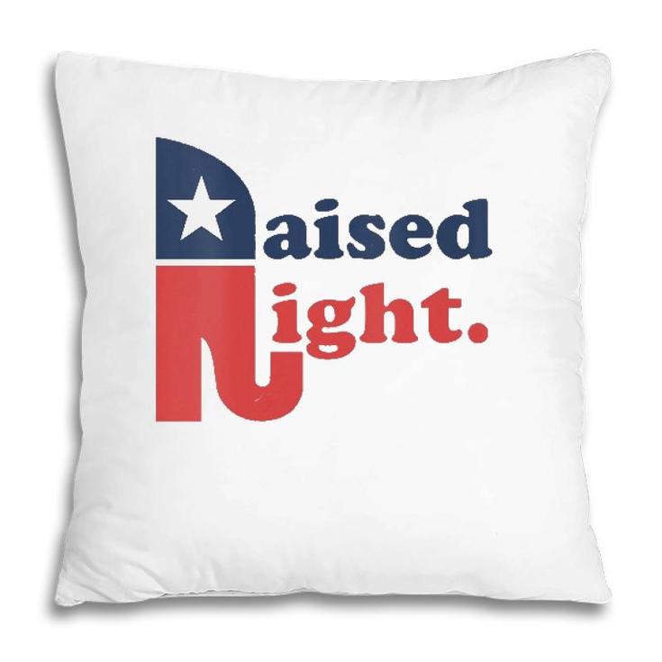 Womens Raised Right Republican Elephant Retro Style Distressed Gift V-Neck Pillow