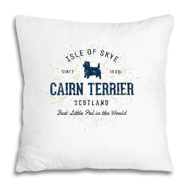 Womens Retro Vintage Cairn Terrier V-Neck Pillow