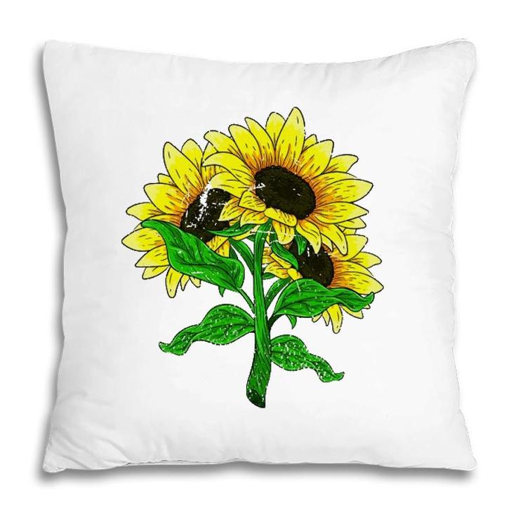 Yellow Flower Florist Floral Blossom Sunshine Sunflower Pillow