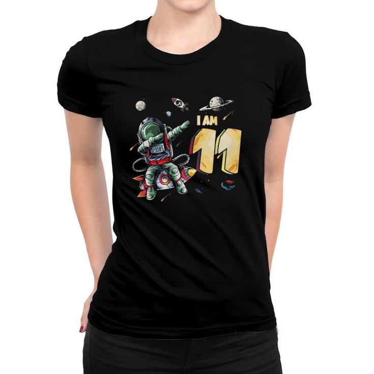 11 Years Old Birthday Boy Astronaut Space 11Th Birthday Women T-shirt