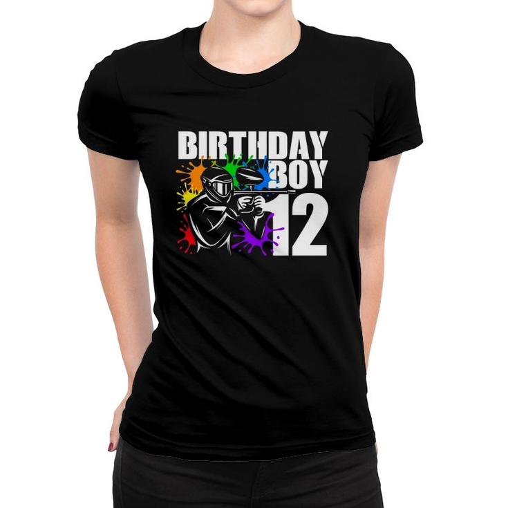 12 Years Old Paintball Birthday Party Boys 12Th Gift For Boy Women T-shirt