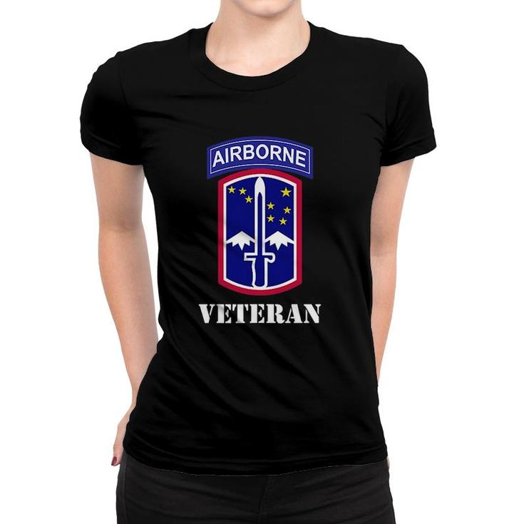 172Nd Infantry Patch - Airborne Tab White Veteran Chest Women T-shirt