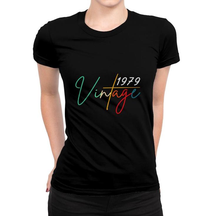 1979 Vintage 43Th Birthday 1979 Color Retro Women T-shirt