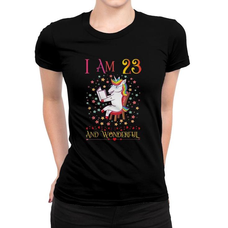 23 Years Old Gift 23Rd Birthday Girl Unicorn Teen Girls Gift Women T-shirt