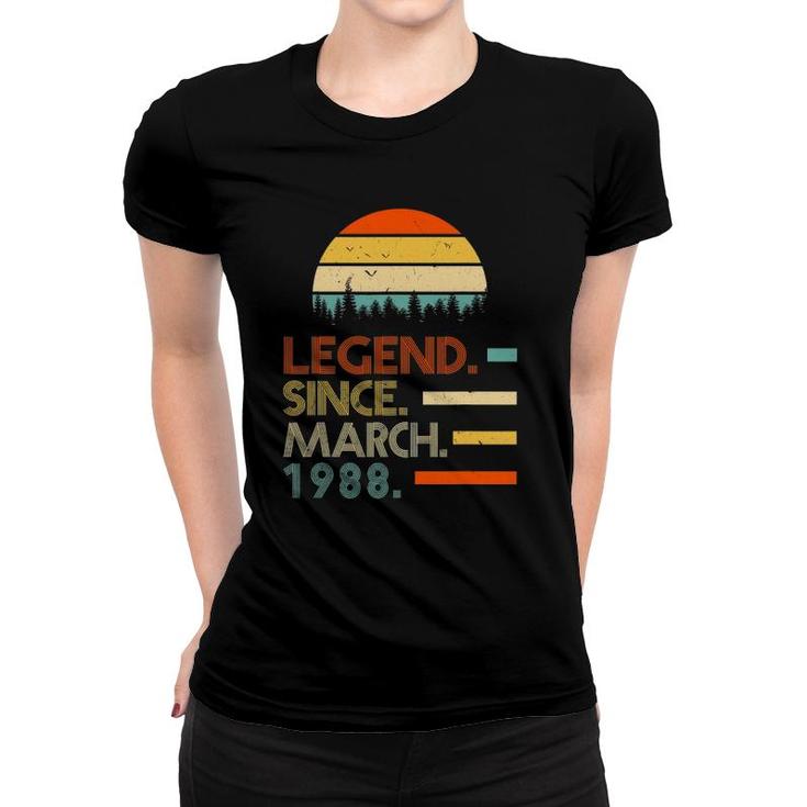 33 Years Old Retro Birthday Legend Since March 1988 Ver2 Women T-shirt