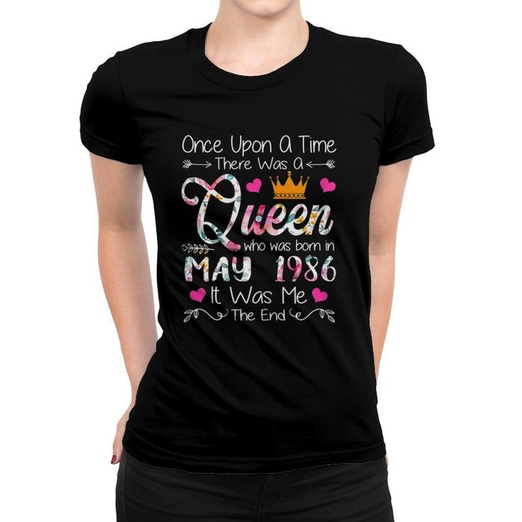 35 Years Old Birthday Girls 35Th Birthday Queen May 1986 Ver2 Women T-shirt