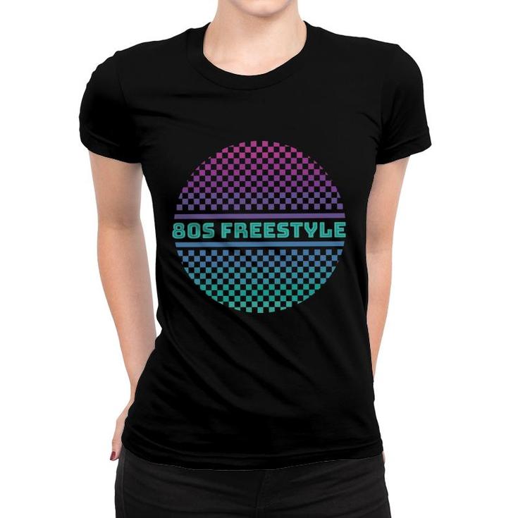 80S Freestyle I Love 80S 90S Disco Ball Music Party Women T-shirt
