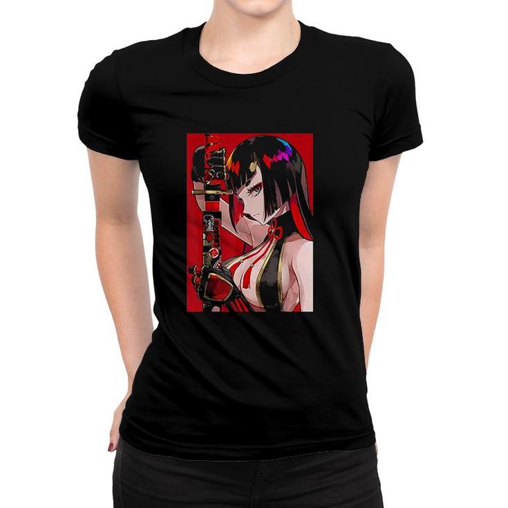 Anime Girl Samurai Waifu Japanese Aesthetic Otaku Kawaii Women T-shirt
