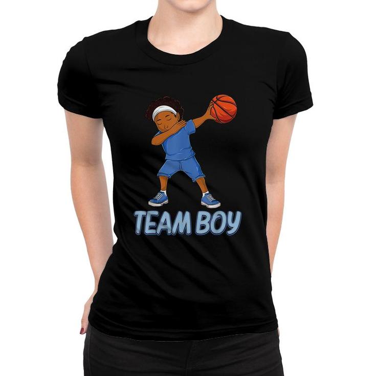 Baby Announcement Party Basketball Team Boy Gender Reveal  Women T-shirt