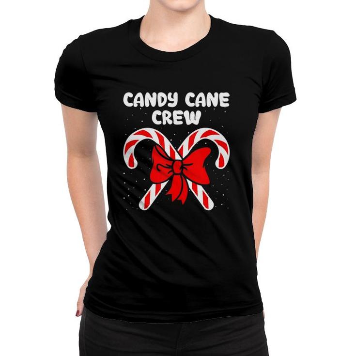 Candy Cane Crew Christmas Sweets Family Matching Costume Women T-shirt