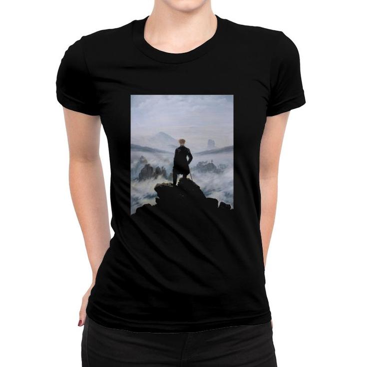 Caspar David Friedrich Wanderer Above The Sea Of Fog  Women T-shirt