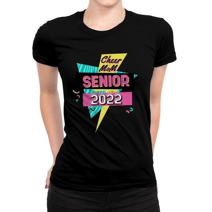 Cheer Mom Senior 2022 Proud Mom School Graduation 22 Retro  Women T-shirt
