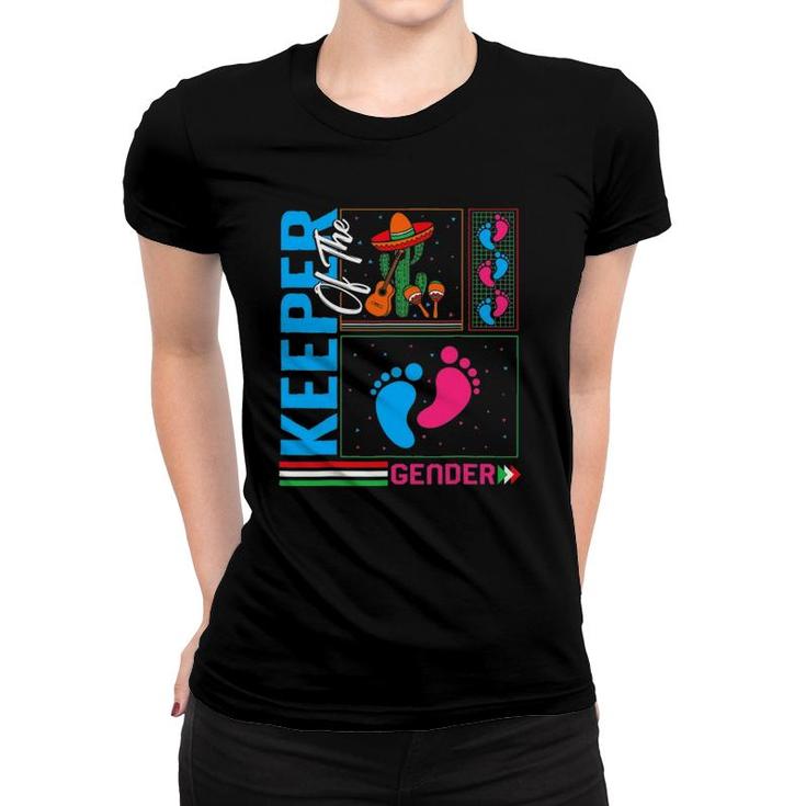 Cinco De Mayo Keeper Of The Gender Baby Shower Party Fiesta Women T-shirt
