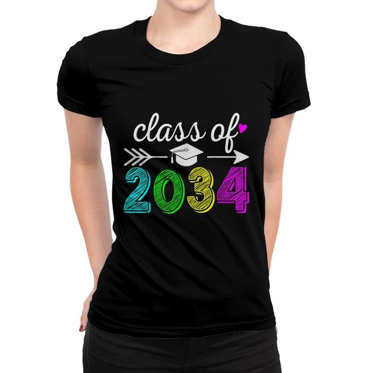 Class Of 2034 Grow With Me Hello Kindergarten Back To School  Women T-shirt