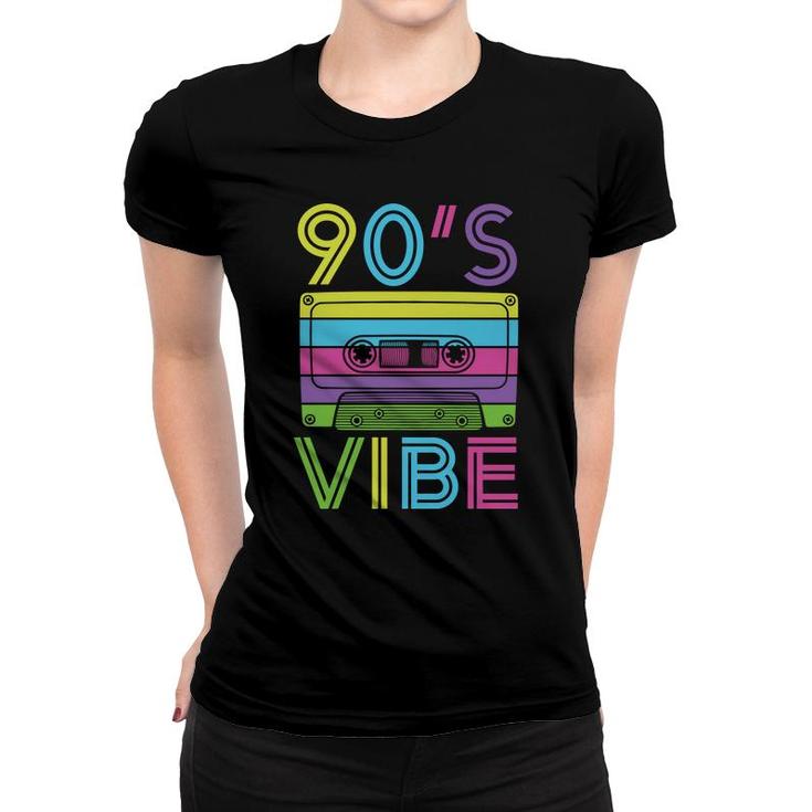 Colorful 90S Vibe Mixtape Music The 80S 90S Styles Women T-shirt