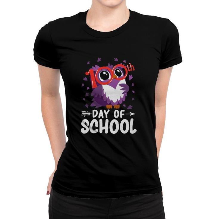 Cute Owl 100Th Day Of School Teacher Student Women T-shirt