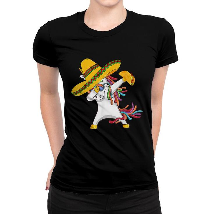 Dabbing Unicorn 5 Cinco De Mayo 2022 Kid Girl Women Mexican  Women T-shirt
