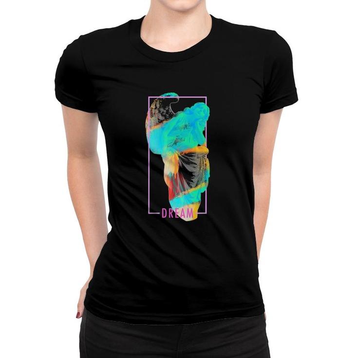 Dream Angel Statue - Vaporwave Aesthetic Art Women T-shirt