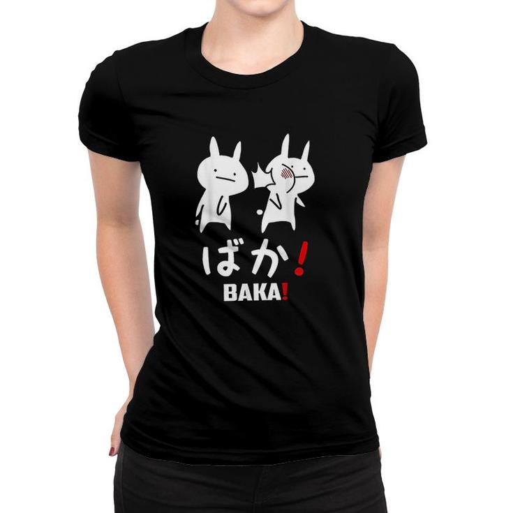 Funny Anime Baka Rabbit Slap Japanese Gift Women T-shirt