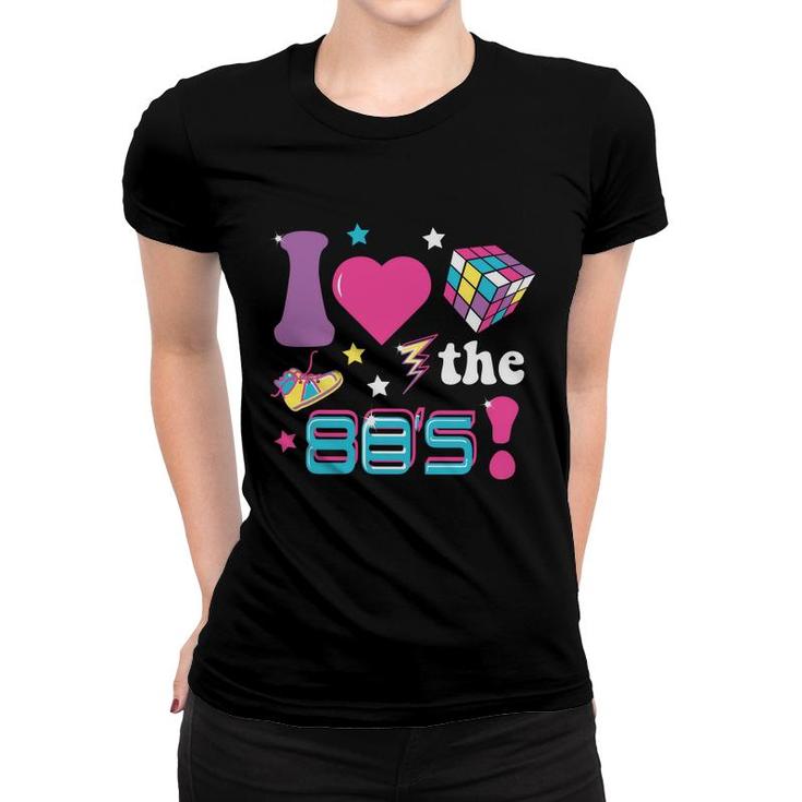 Funny I Love The 80S Retro Party Rubik Music 80S 90S Women T-shirt