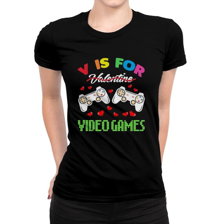 Funny Video Games Lover Valentine Day S For Kids Boys Women T-shirt