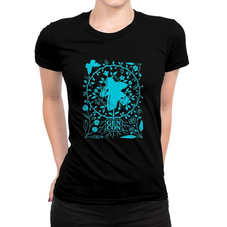 Gen Con Botanical Meeple Game Lover Women T-shirt