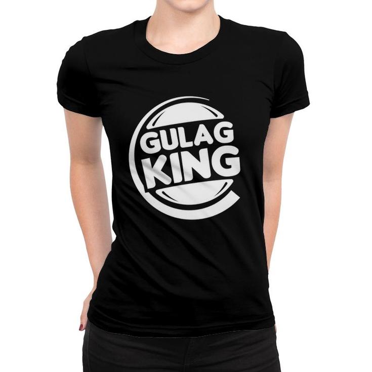 Gulag King Funny Joke Duty Call Warzone Video Game Parody  Women T-shirt