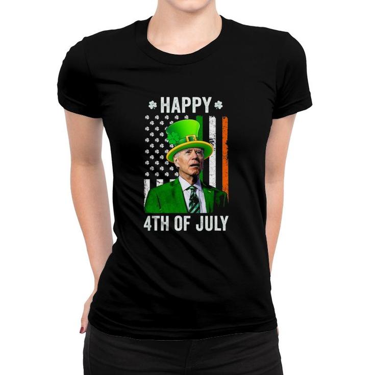 Happy 4Th Of July Joe Biden St Patricks Day Leprechaun Hat Women T-shirt
