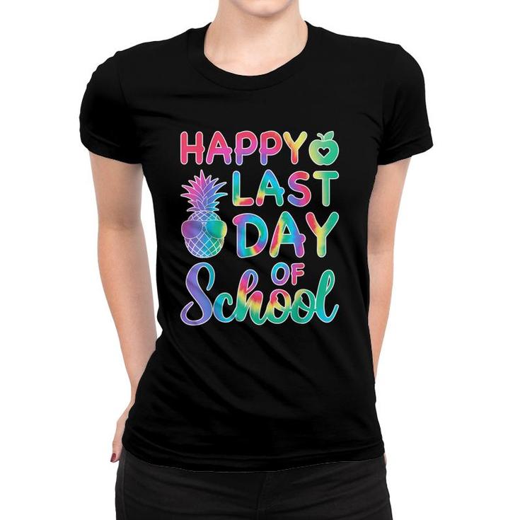 Happy Last Day Of School Tie Dye Cool Teacher Hello Summer  Women T-shirt